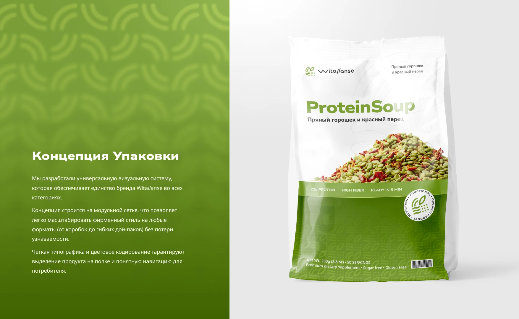 Концепция упаковки ProteinSoup Witallanse